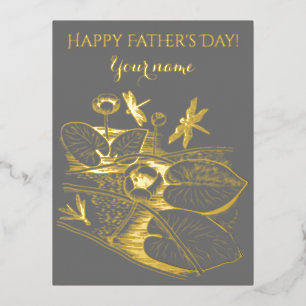 Grafisch van geel water folie feestdagen briefkaart