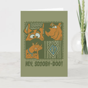 Grafisch van scooby-Doo van Hey Stammen Vierkante Kaart