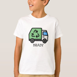 Grafisch Vuilnis/Recyclen Vrachtwagen met Kinder N T-shirt