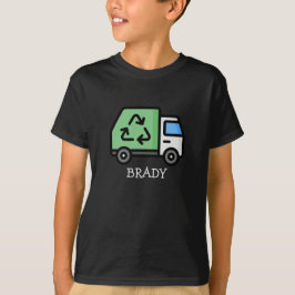 Grafisch Vuilnis/Recyclen Vrachtwagen met Kinder N T-shirt