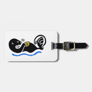 Grafisch - Zee OTTER - Californië - Bagagelabel
