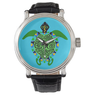 Grafisch - Zee SCHILDPAD - Wildlife - Aqua - Horloge