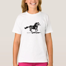 Grafisch zwart stallion Horse T-shirt