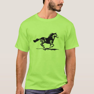 Grafisch zwart stallion Horse T-shirt