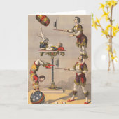  grafische afdruk van een acrobatische handeling. kaart (Gele Bloem)