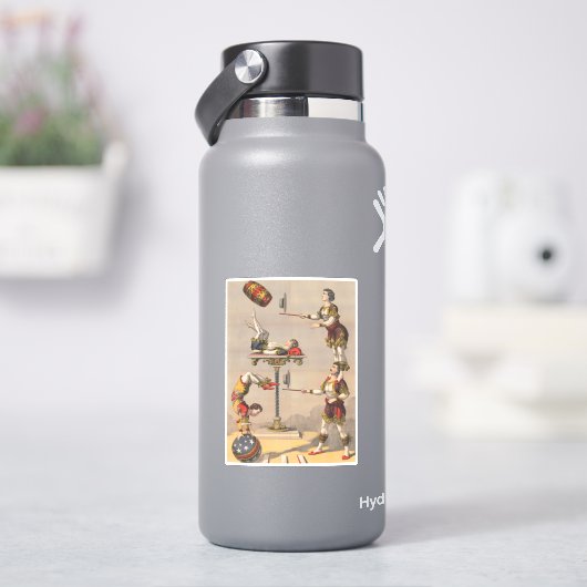  grafische afdruk van een acrobatische handeling. sticker (HydroFlask)