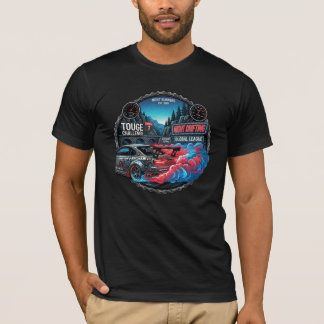 Grafische badge voor Night Drifting Touge Challeng T-shirt