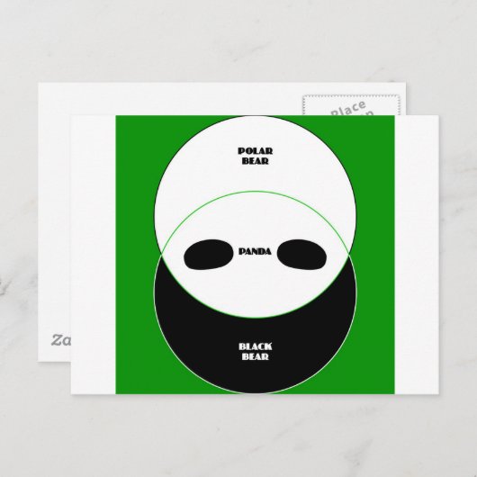 Grafische Beren Briefkaart (Voorkant / Achterkant)