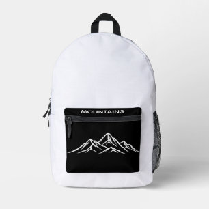 Grafische bergenrugzak - Outdoor Wandelprint Bedrukte Rugzak