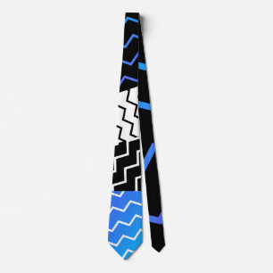 Grafische blauwe frisse stropdas
