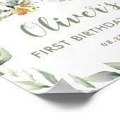 Grafische boerendieren Greenery Birthday Welkomstt Poster (Hoek)