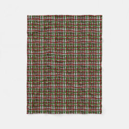 Grafische Burlap geweven snaren Kerstmis Fleece Deken