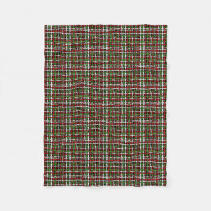 Grafische Burlap geweven snaren Kerstmis Fleece Deken
