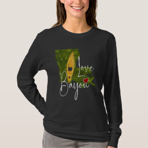 Grafische Cajun  stijlen Bayou Love Black Hist T-shirt