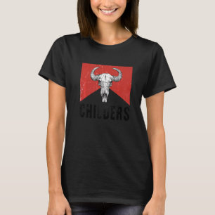 Grafische Childers Stier Schedel  Luipaard Koeien  T-shirt