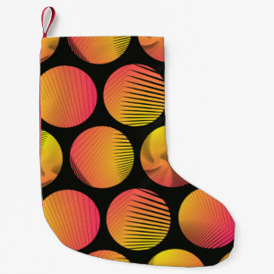 grafische cirkels naadloos patroon in oranje vuur kleine kerstsok