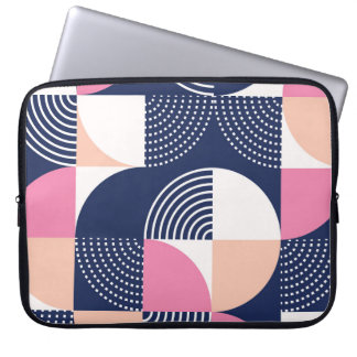 Grafische cirkels naadloos patroon laptop sleeve