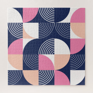 Grafische cirkels naadloos patroon legpuzzel