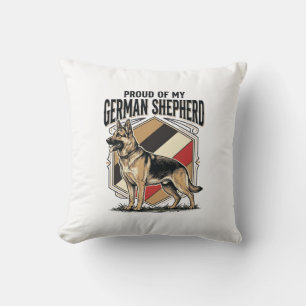 Grafische Duitse Herdershond Vintage Gravure Honde Kussen