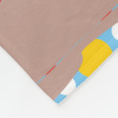 Grafische en abstracte horizontale lijnen fleece deken (Hoek)