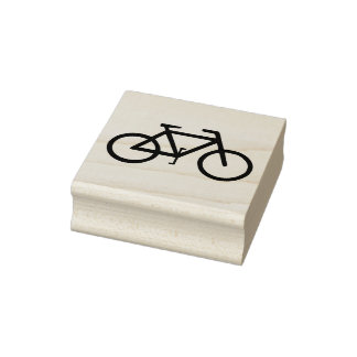 Grafische Fiets 2 inch Rubber Stamp Rubberstempel