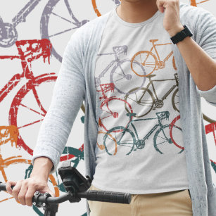 Grafische fietsen / fietsen t-shirt