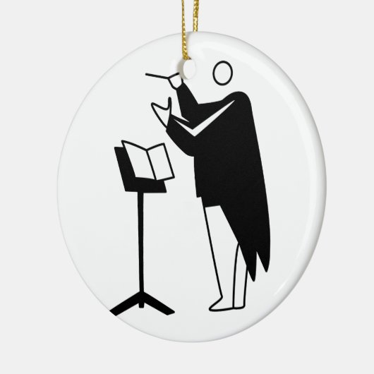 grafische geleider en zwarte standaard keramisch ornament (Links)