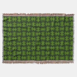 Grafische geometrische 3D Scallop Fan Green Deken