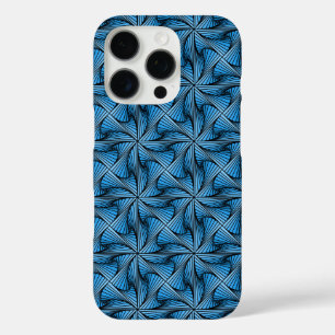 Grafische Geometrische 3D Spiraal Twist Blauw iPhone 16 Pro Hoesje