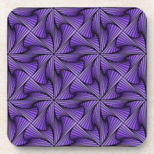 Grafische geometrische 3D spiraalvormige draai Paa Bier Onderzetter