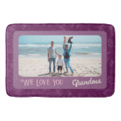 Grafische gepersonaliseerde fototekst Grootma Gift Badmat (Voorkant)