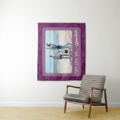 Grafische gepersonaliseerde fototekst Grootma Gift Wandkleed (In situ)