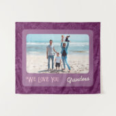 Grafische gepersonaliseerde fototekst Grootma Gift Wandkleed (Voorkant (horizontaal))