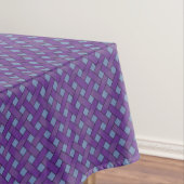 Grafische Geweven Paarse Rattan op Custom Blue Tafelkleed (Voorbeeld)