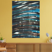 Grafische golfgolf canvas afdruk (Insitu (Woonkamer))