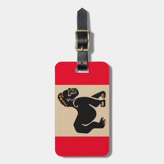 Grafische GORILLA - Aap - Primaat - Wildlife- Bagagelabel (Voorkant verticaal)