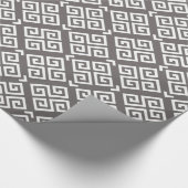 Grafische grijze belangrijke geometrische patronen cadeaupapier (Hoek)