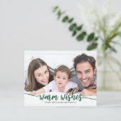 Grafische groene kalligrafie Kerstmis Briefkaart (Staand voorkant)