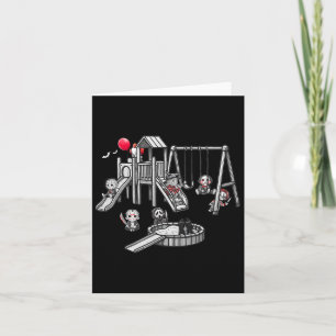 Grafische Halloween Geweldige Kostuum Horror Films Kaart