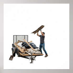 Grafische handeling voor het laden van vuil poster