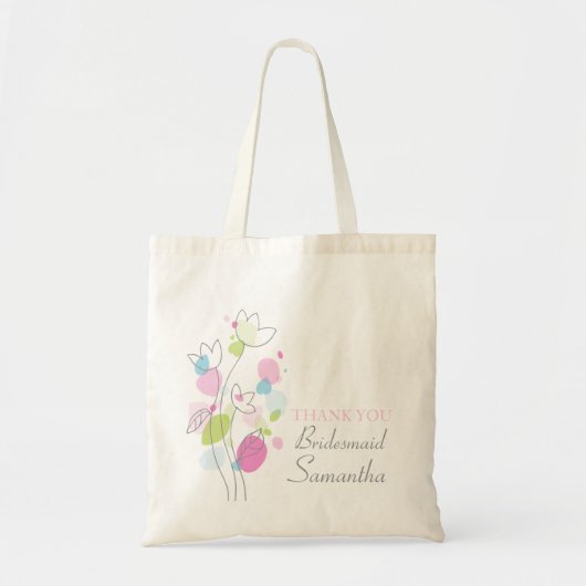 Grafische hedendaagse bruidsschat tote bag (Voorkant)