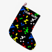 Grafische kaart met 8-bits videobeelden retro grote kerstsok (Voorkant (Hangend))