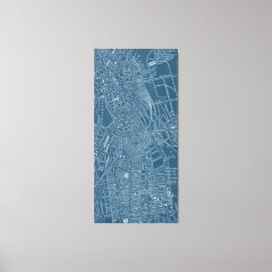 Grafische kaart van Boston Canvas Afdruk
