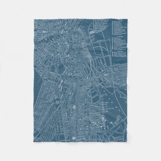 Grafische kaart van Boston Fleece Deken (Voorkant)