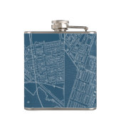 Grafische kaart van Boston Heupfles (Achterkant)