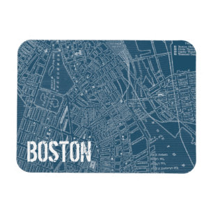 Grafische kaart van Boston Magneet