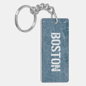 Grafische kaart van Boston Sleutelhanger (Voorkant Links)