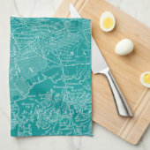 Grafische kaart van New York Theedoek (Quarter Fold)