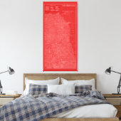 Grafische kaart van San Francisco Canvas Afdruk (Insitu (Slaapkamer))