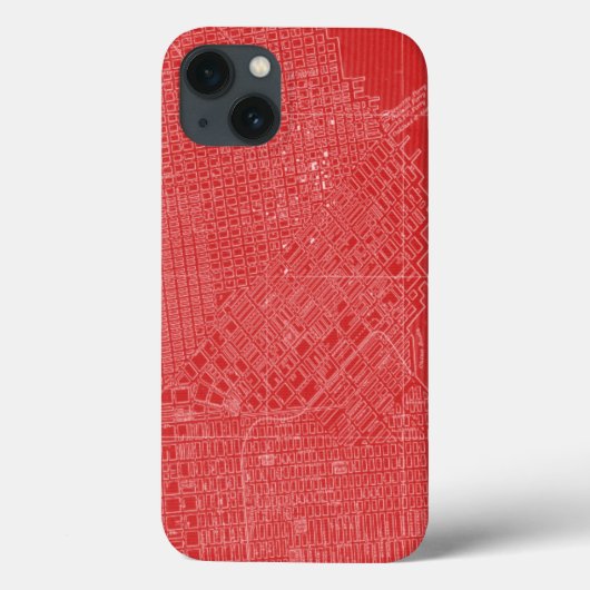 Grafische kaart van San Francisco Case-Mate iPhone Case (Achterkant)